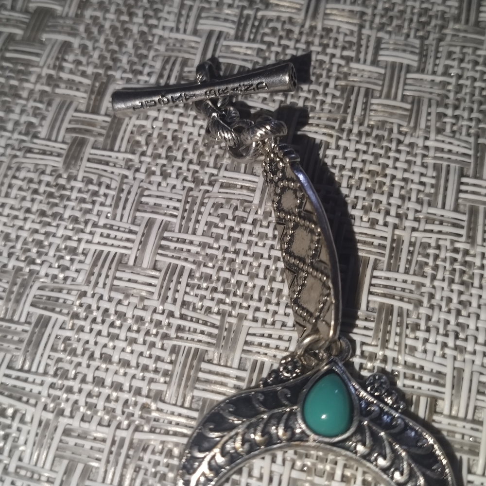 Lucky Brand Silver and Turquoise Toggle Bracelet/Reversible Bracelet